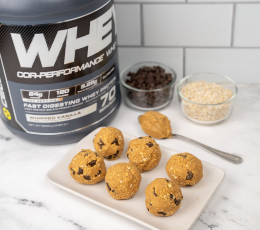 COR Performance Whey Recipe: No Bake Chocolate Chip Protein Bites