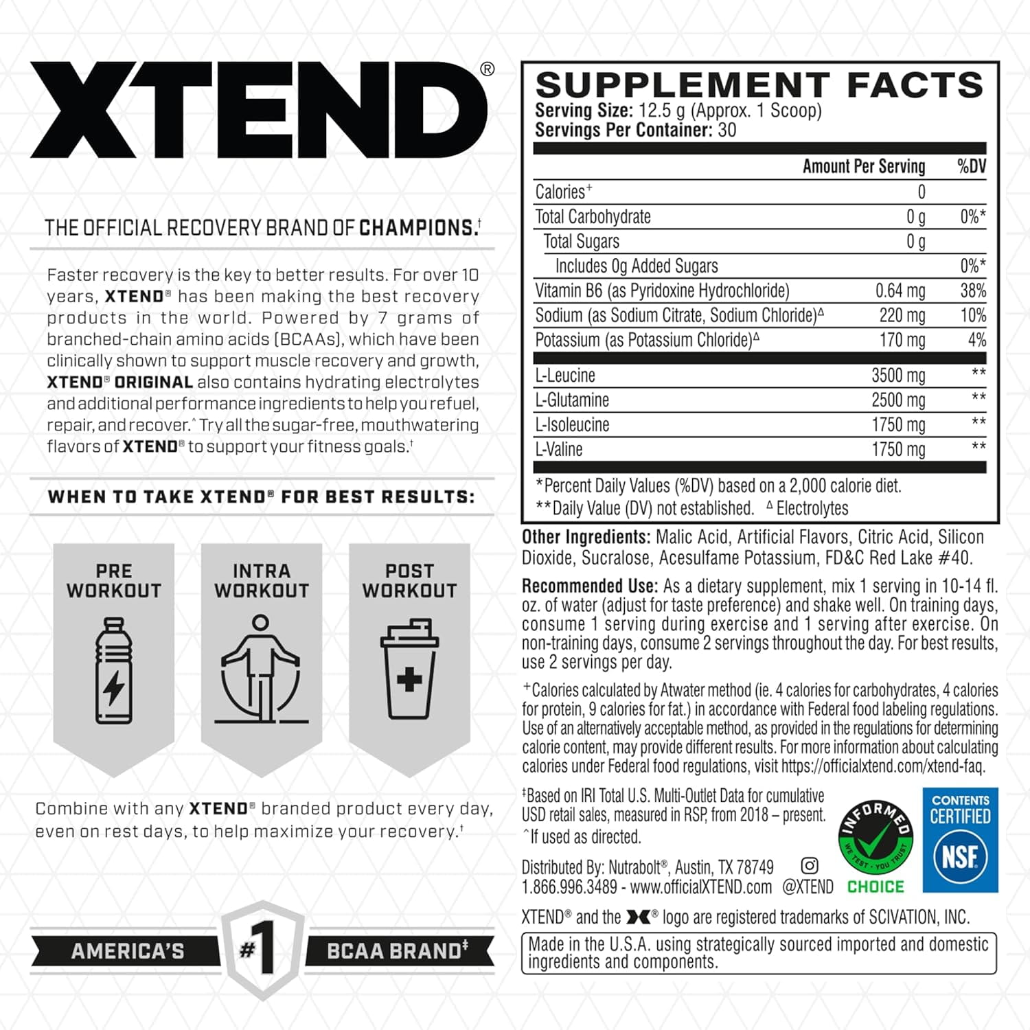 XTEND® Original BCAA Powder View 2