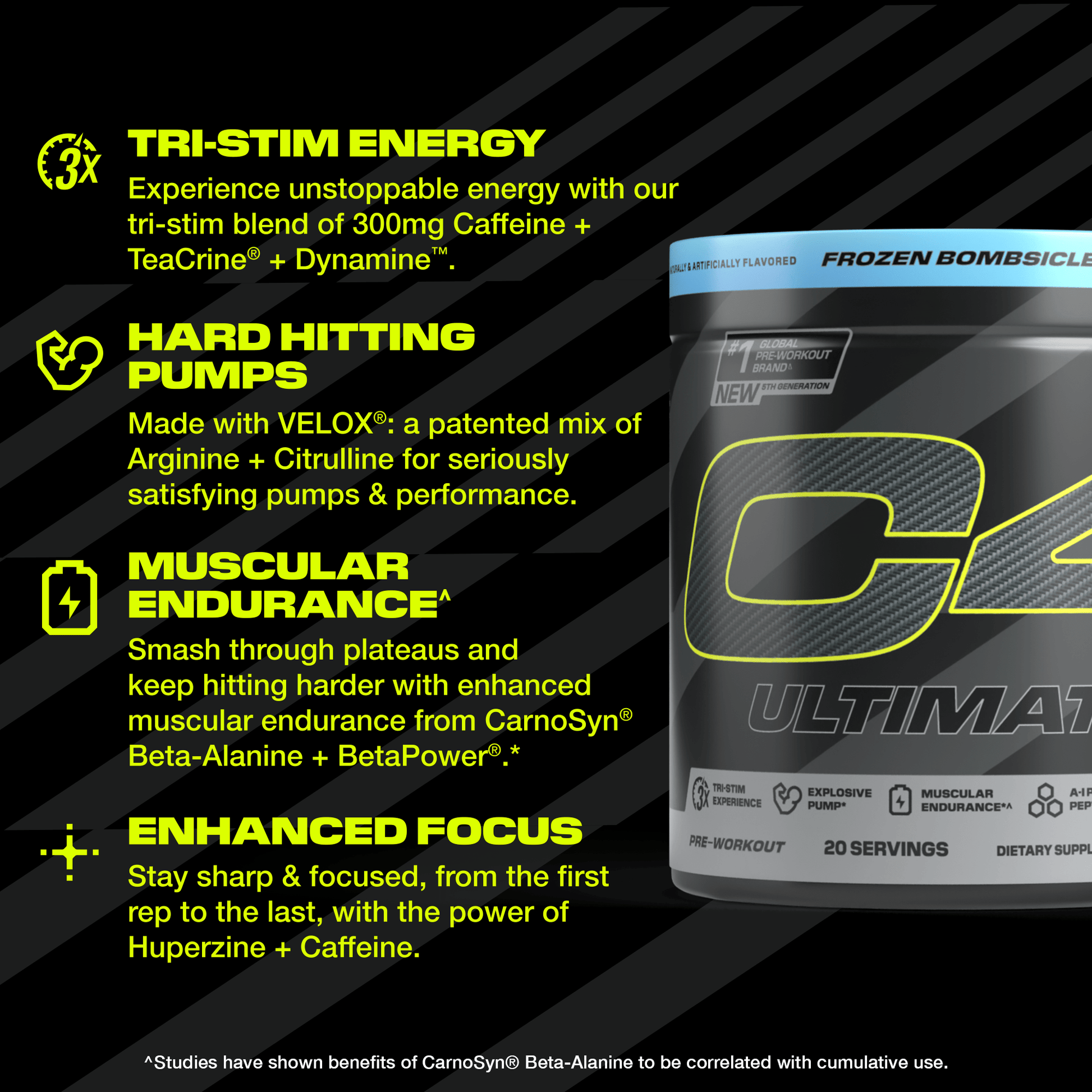 C4 Ultimate Pre Workout Powder View 3