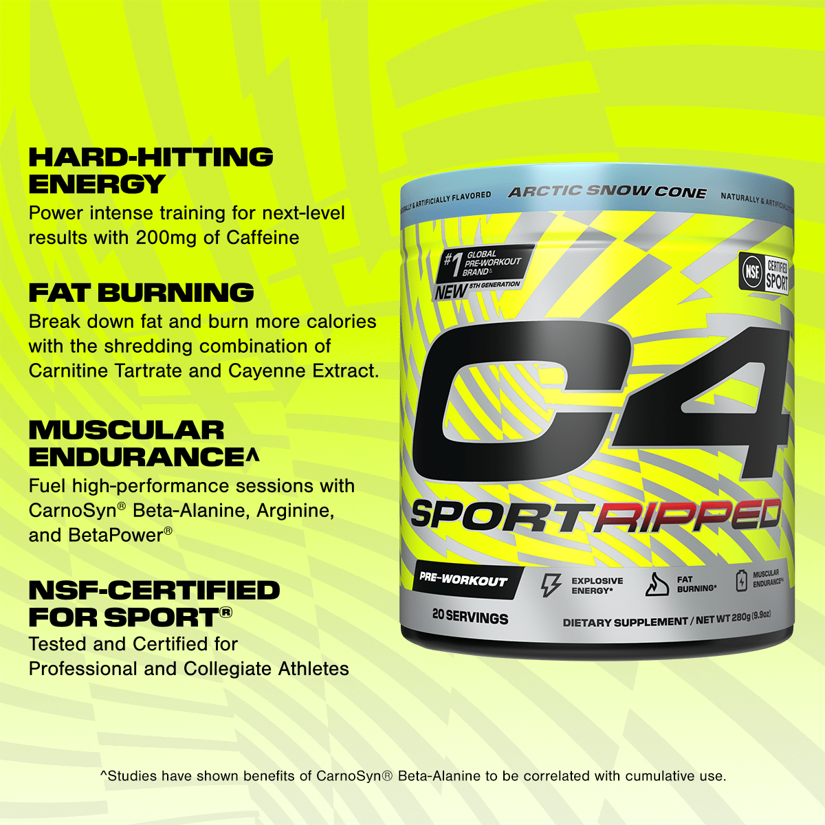 C4 Sport Ripped™ Pre Workout Powder View 2