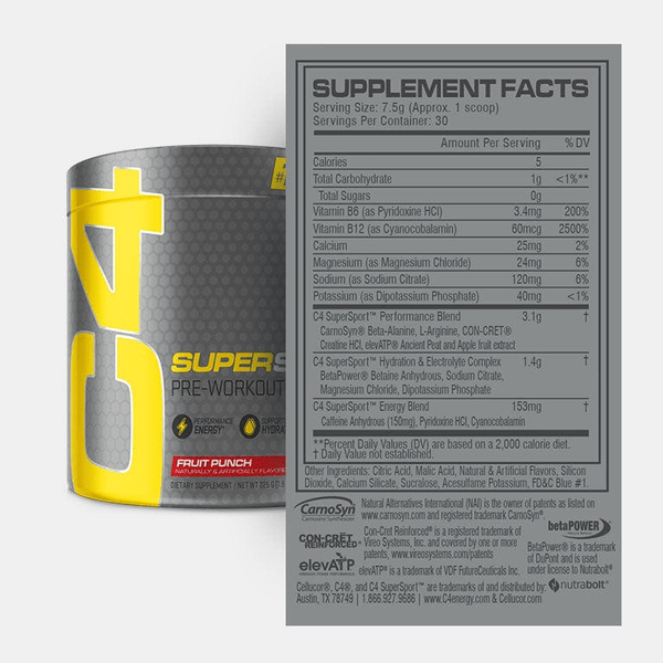 C4 SuperSport™ Pre Workout Powder View 4